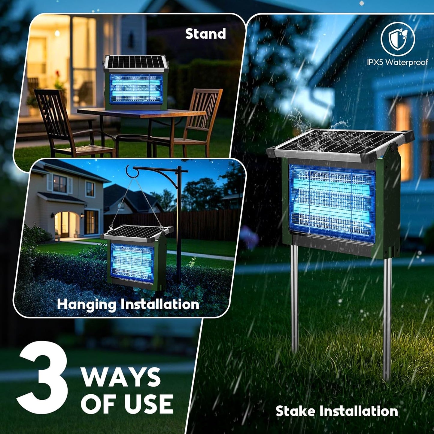 ZapLuma™ Solar Bug Zapper Outdoor
